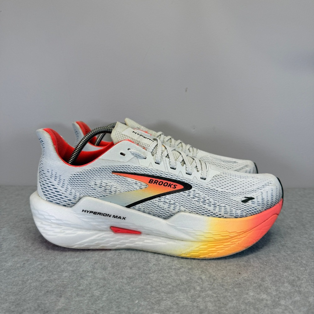 Brooks Hyperion Max 2 Womens Shoes Size 9 White & Orange Sneakers 1204231B443 - Picture 4 of 10